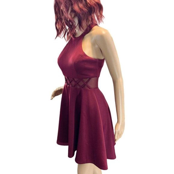 (6 for $25) My Michelle Fit & Flare Garnet Dress size 3 - Picture 2 of 7